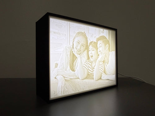 Black and White Lithophane Light Box